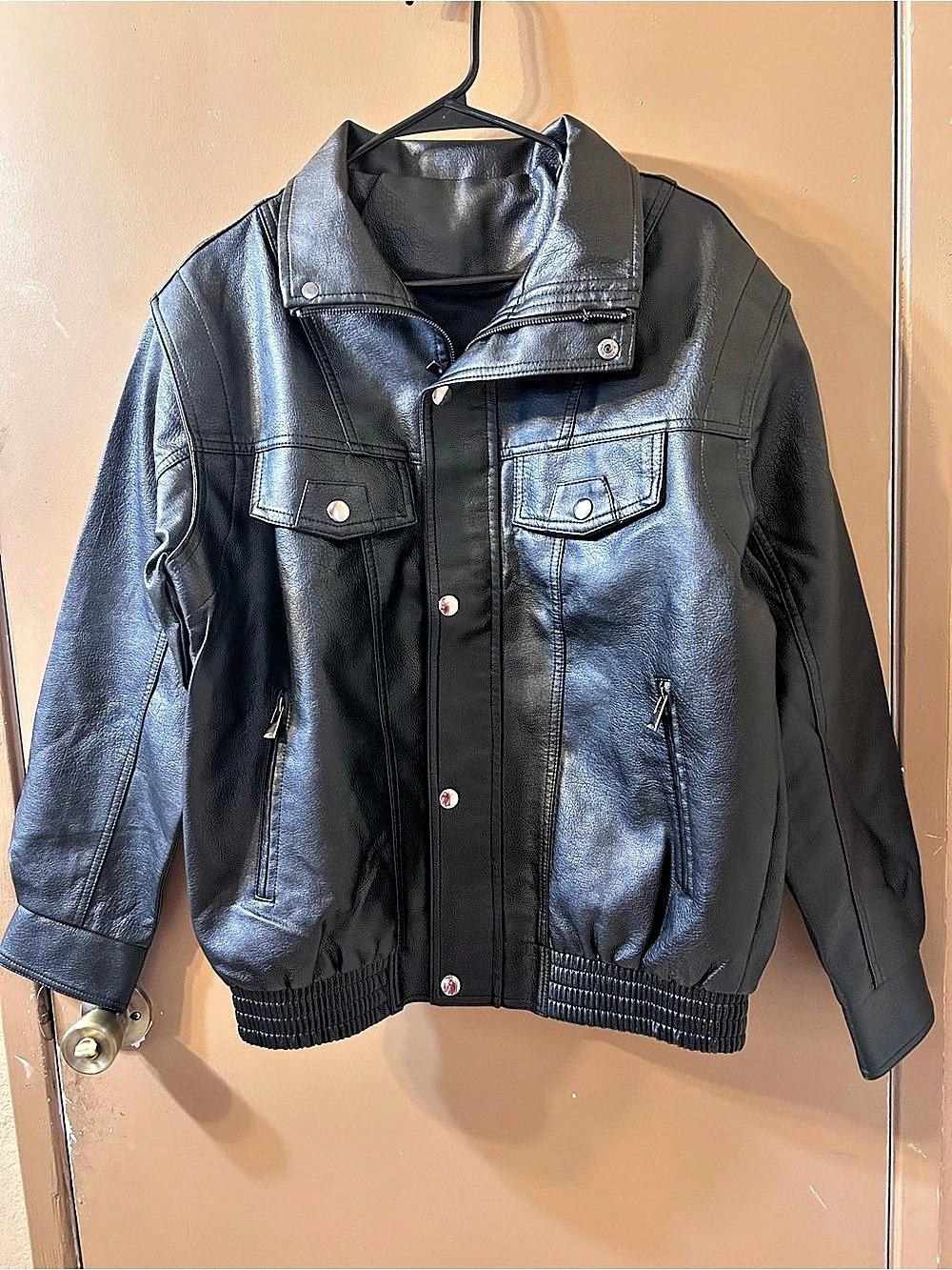 Men's Black Bomber Jacket New